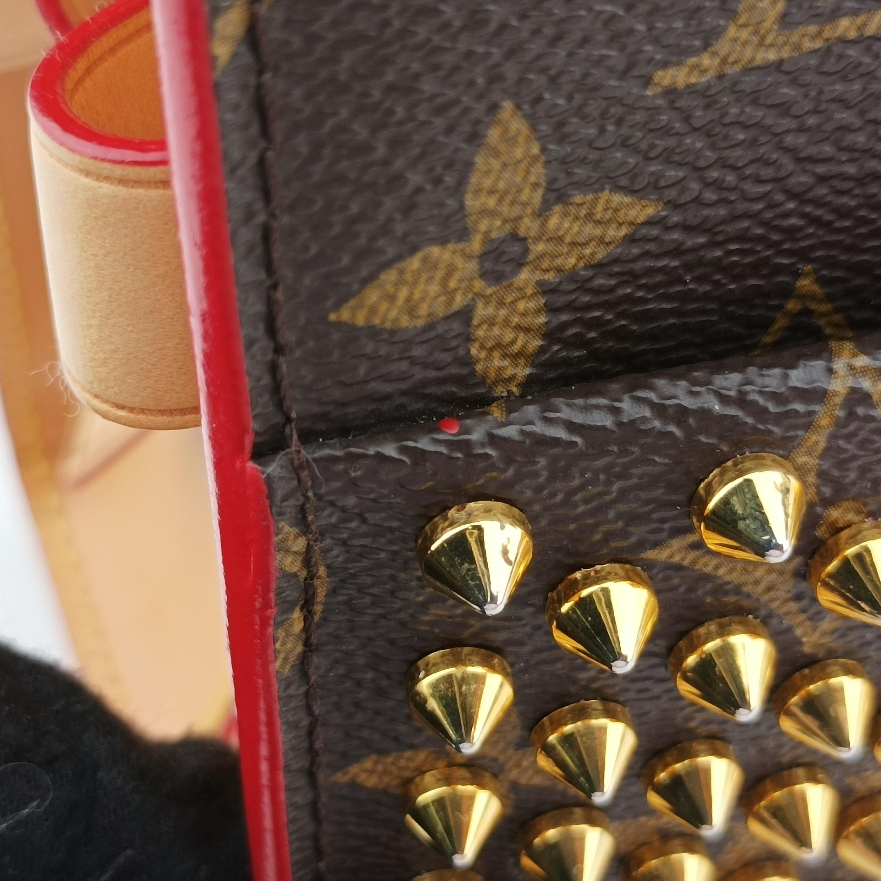 Pre-owned Louis Vuitton Monogram Studs Icono Brown×red×beige Monogram Canvas×calf leather×ponyhair M41234 handbag | stylenewstar