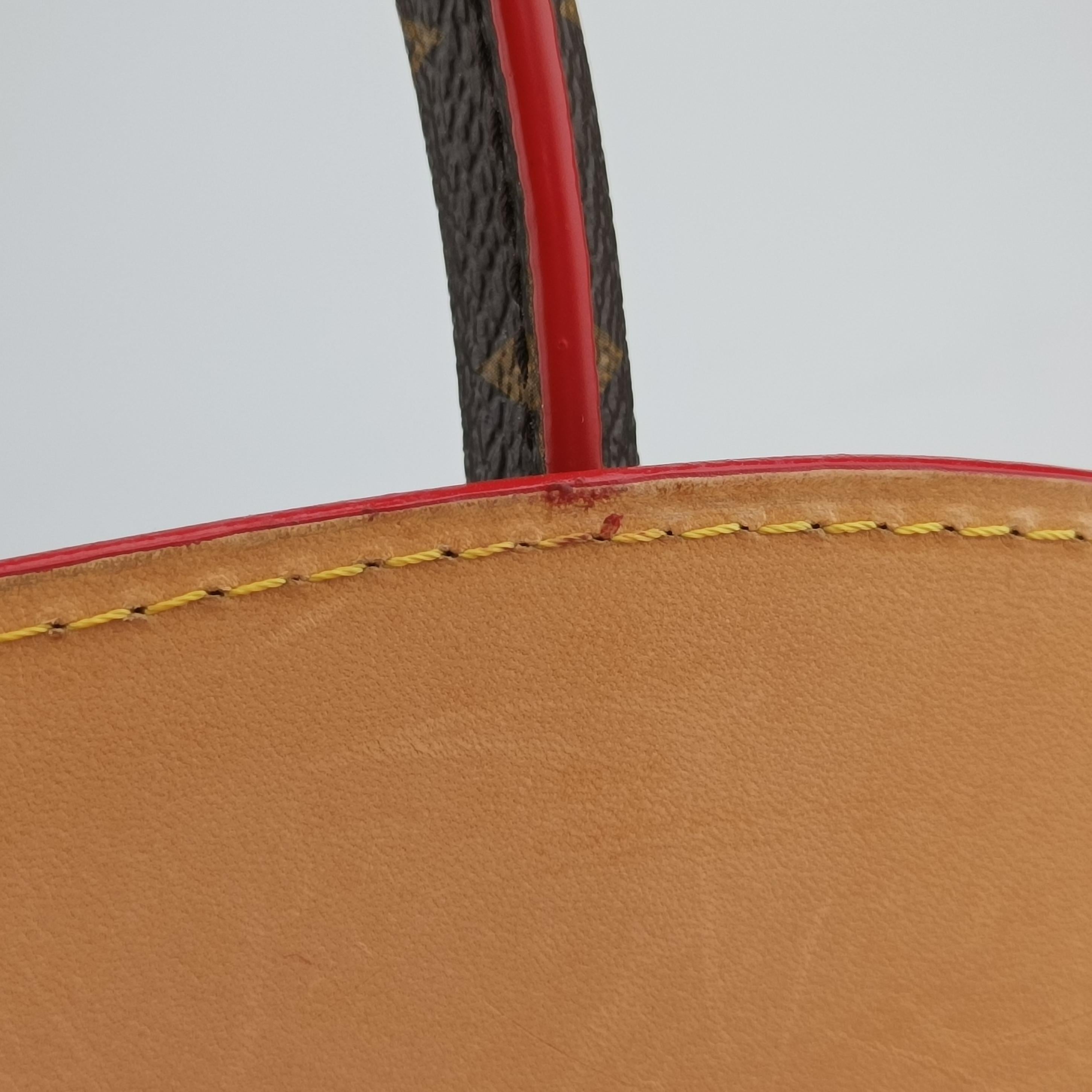 Pre-owned Louis Vuitton Monogram Studs Icono Brown×red×beige Monogram Canvas×calf leather×ponyhair M41234 handbag | stylenewstar