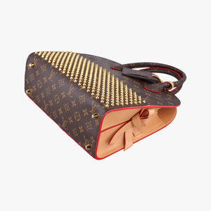 Pre-owned Louis Vuitton Monogram Studs Icono Brown×red×beige Monogram Canvas×calf leather×ponyhair M41234 handbag | stylenewstar