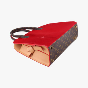 Pre-owned Louis Vuitton Monogram Studs Icono Brown×red×beige Monogram Canvas×calf leather×ponyhair M41234 handbag | stylenewstar