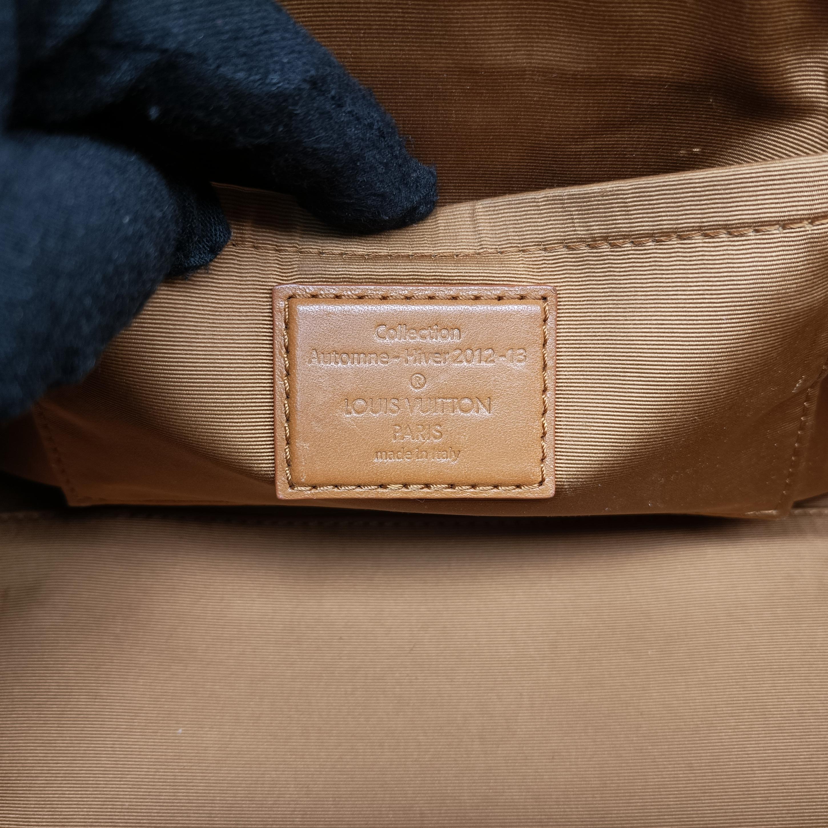 Pre-owned Louis Vuitton Monogram Sunshine Express Baby Brown×Black Sequins × leather M40794 handbag | stylenewstar