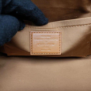 Pre-owned Louis Vuitton Monogram Sunshine Express Baby Brown×Black Sequins × leather M40794 handbag | stylenewstar