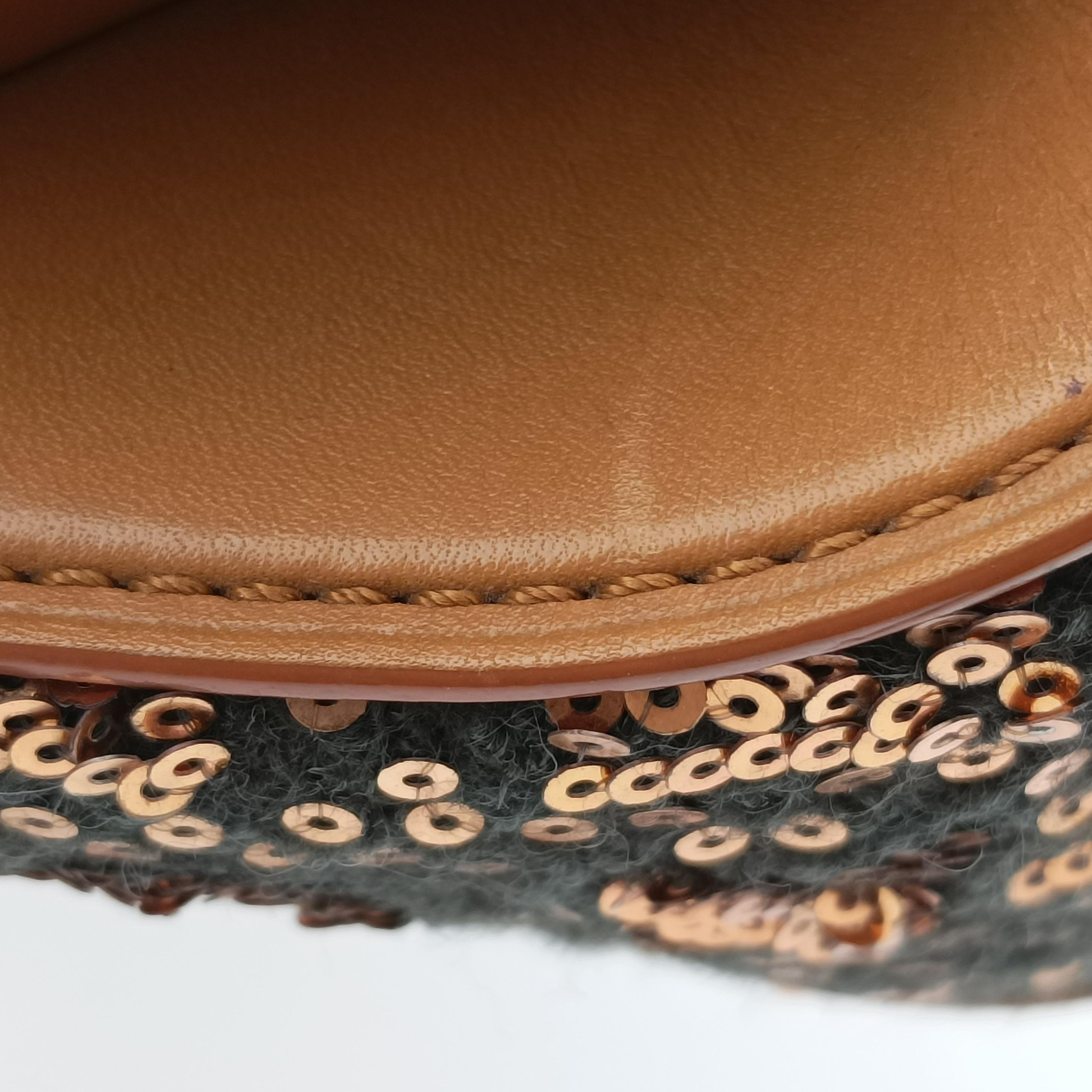 Pre-owned Louis Vuitton Monogram Sunshine Express Baby Brown×Black Sequins × leather M40794 handbag | stylenewstar