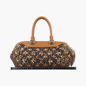 Pre-owned Louis Vuitton Monogram Sunshine Express Baby Brown×Black Sequins × leather M40794 handbag | stylenewstar
