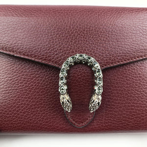 Pre-owned Gucci Dionysus Burgundy Leather 401231 shoulderbag | stylenewstar