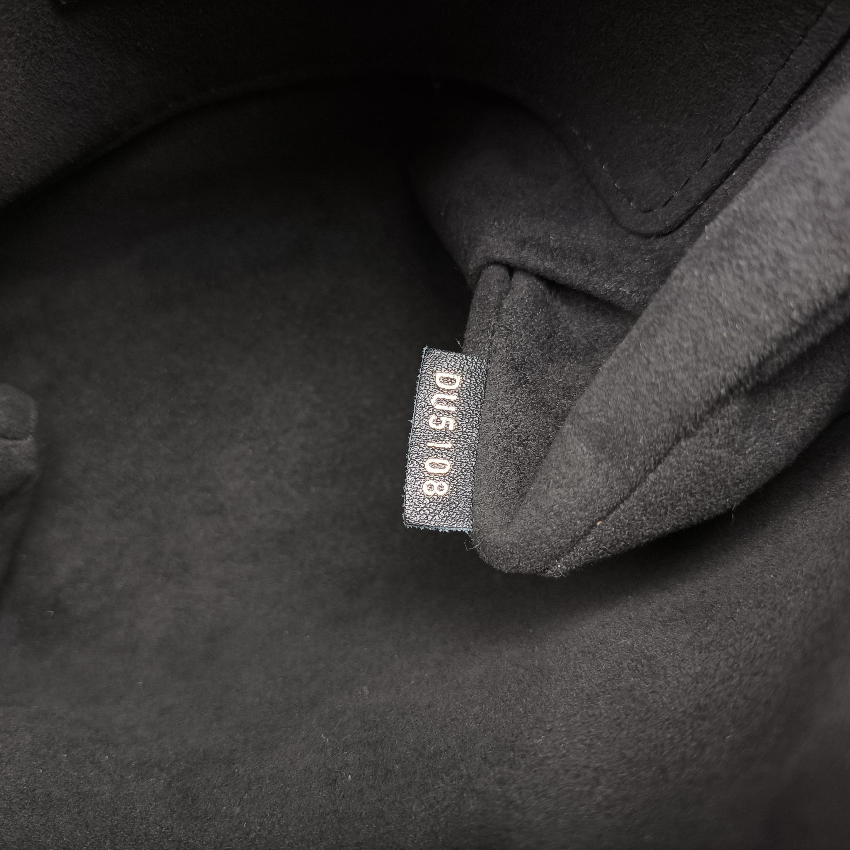 Pre-owned Louis Vuitton Rocky BB Monogram/Brown x Black Monogram canvas x calf leather M44141 shoulderbag | stylenewstar