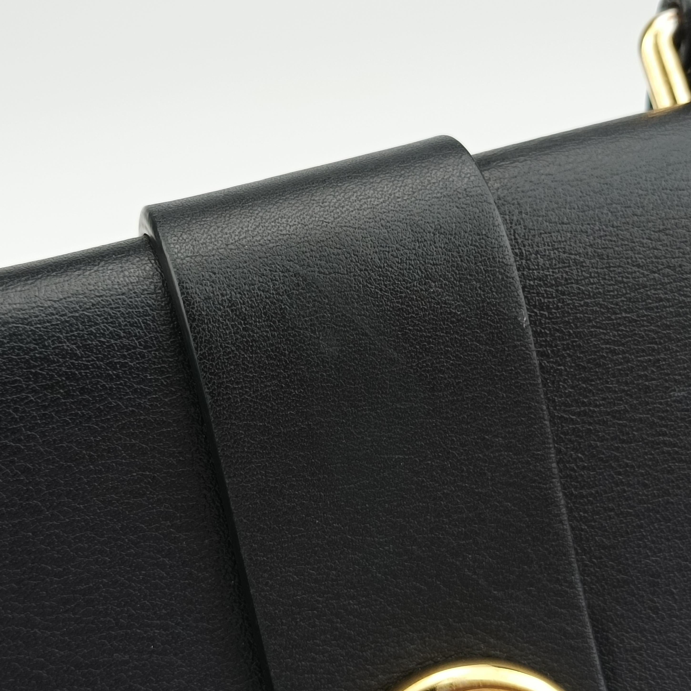 Pre-owned Louis Vuitton Rocky BB Monogram/Brown x Black Monogram canvas x calf leather M44141 shoulderbag | stylenewstar