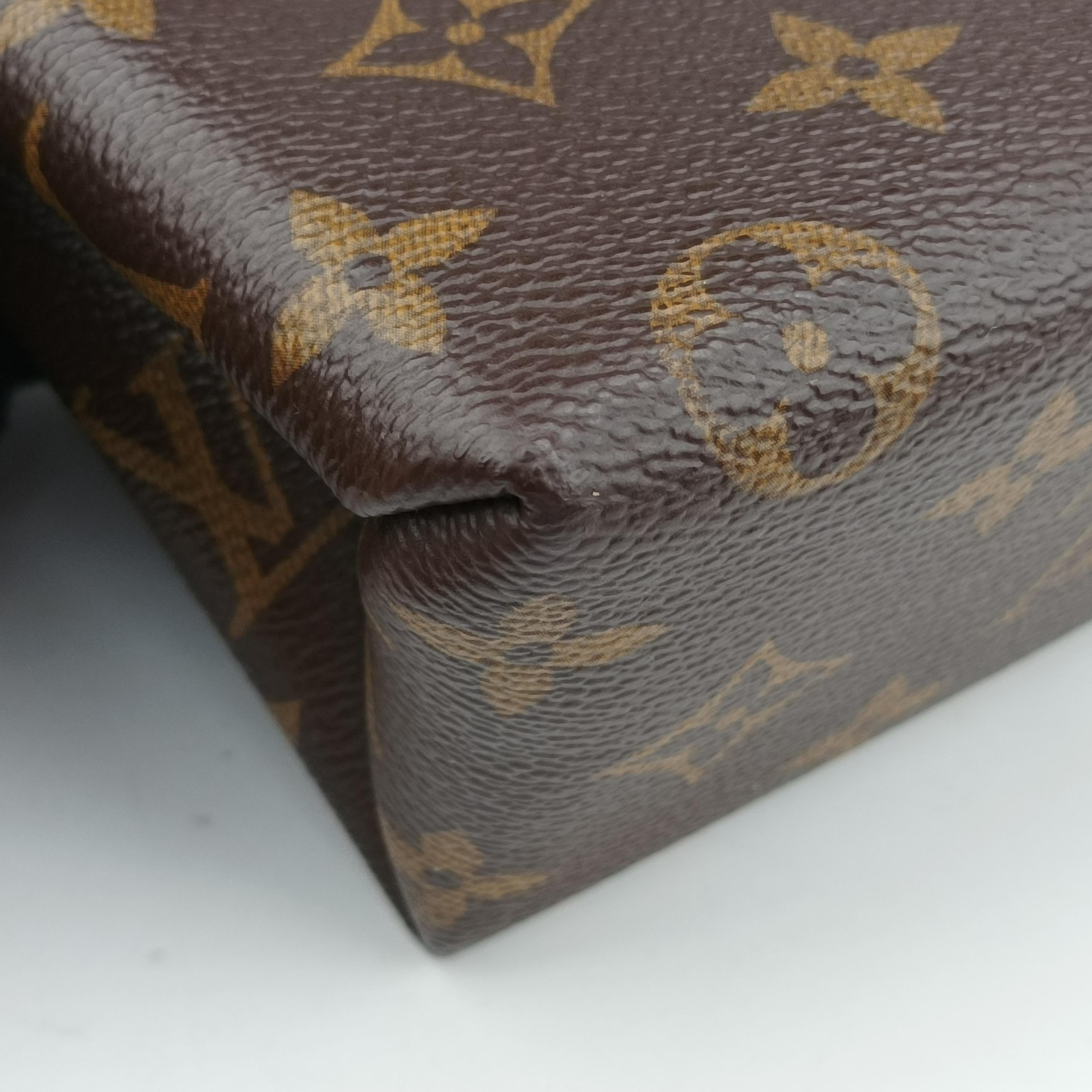 Pre-owned Louis Vuitton Rocky BB Monogram/Brown x Black Monogram canvas x calf leather M44141 shoulderbag | stylenewstar
