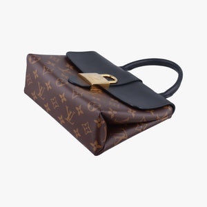 Pre-owned Louis Vuitton Rocky BB Monogram/Brown x Black Monogram canvas x calf leather M44141 shoulderbag | stylenewstar
