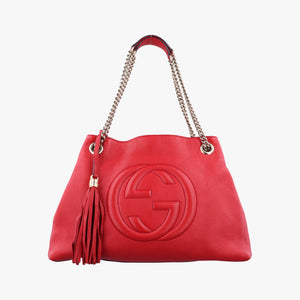 Pre-owned Gucci Soho Red Leather 308982 shoulderbag | stylenewstar