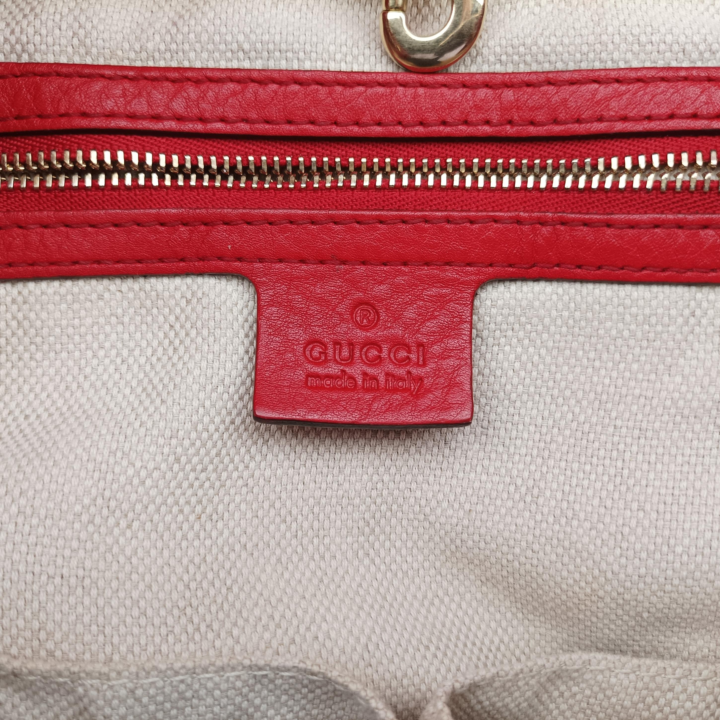 Pre-owned Gucci Soho Red Leather 308982 shoulderbag | stylenewstar