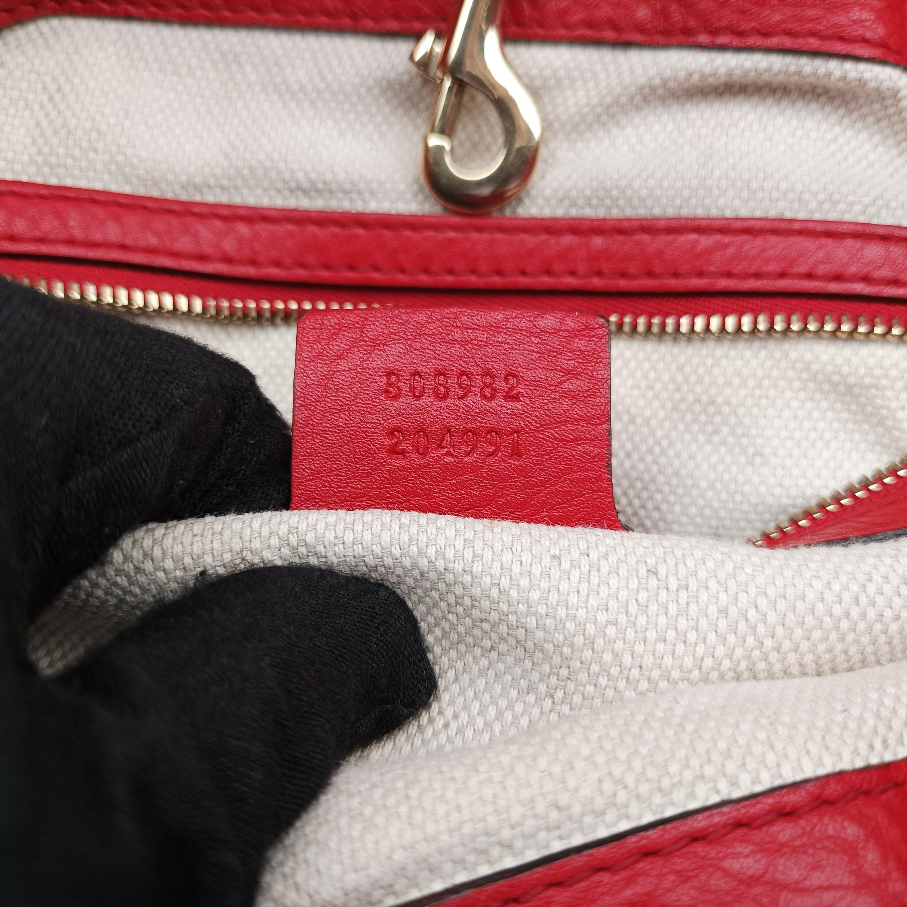 Pre-owned Gucci Soho Red Leather 308982 shoulderbag | stylenewstar