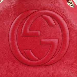 Pre-owned Gucci Soho Red Leather 308982 shoulderbag | stylenewstar