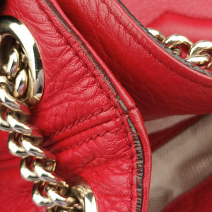 Pre-owned Gucci Soho Red Leather 308982 shoulderbag | stylenewstar