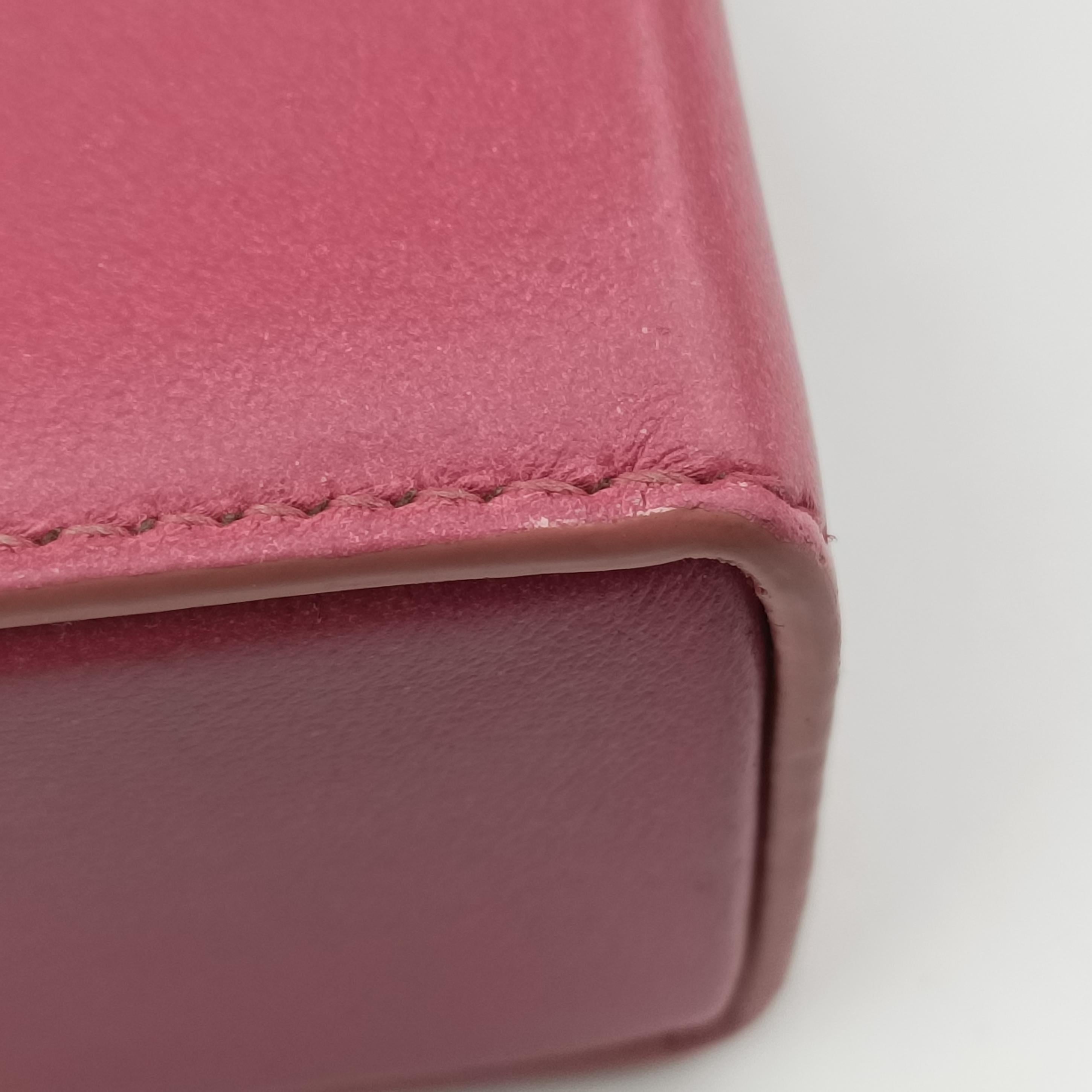 Pre-owned Christian Dior 30 MONTAIGNE Pink x Light Pink Leather  shoulderbag | stylenewstar