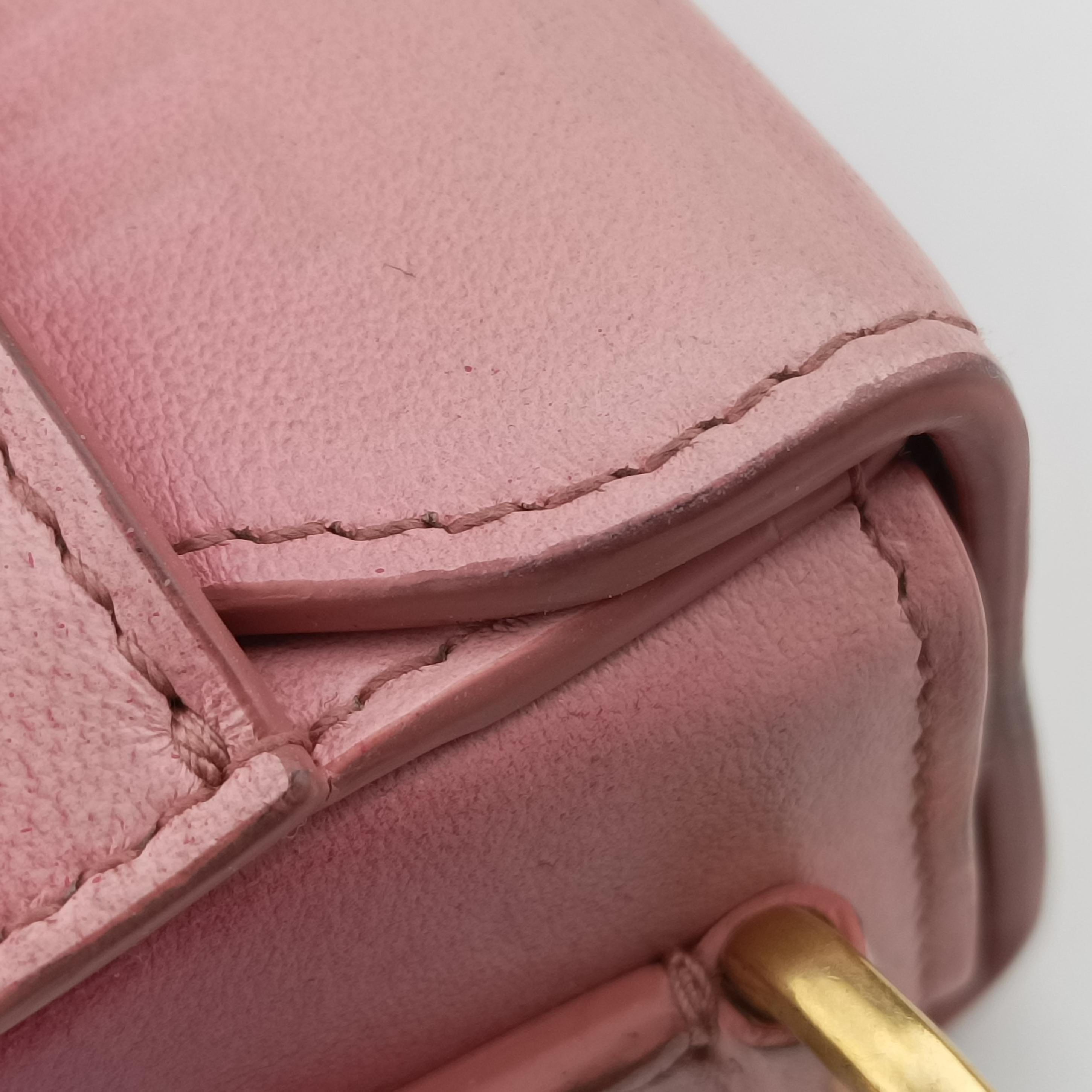 Pre-owned Christian Dior 30 MONTAIGNE Pink x Light Pink Leather  shoulderbag | stylenewstar