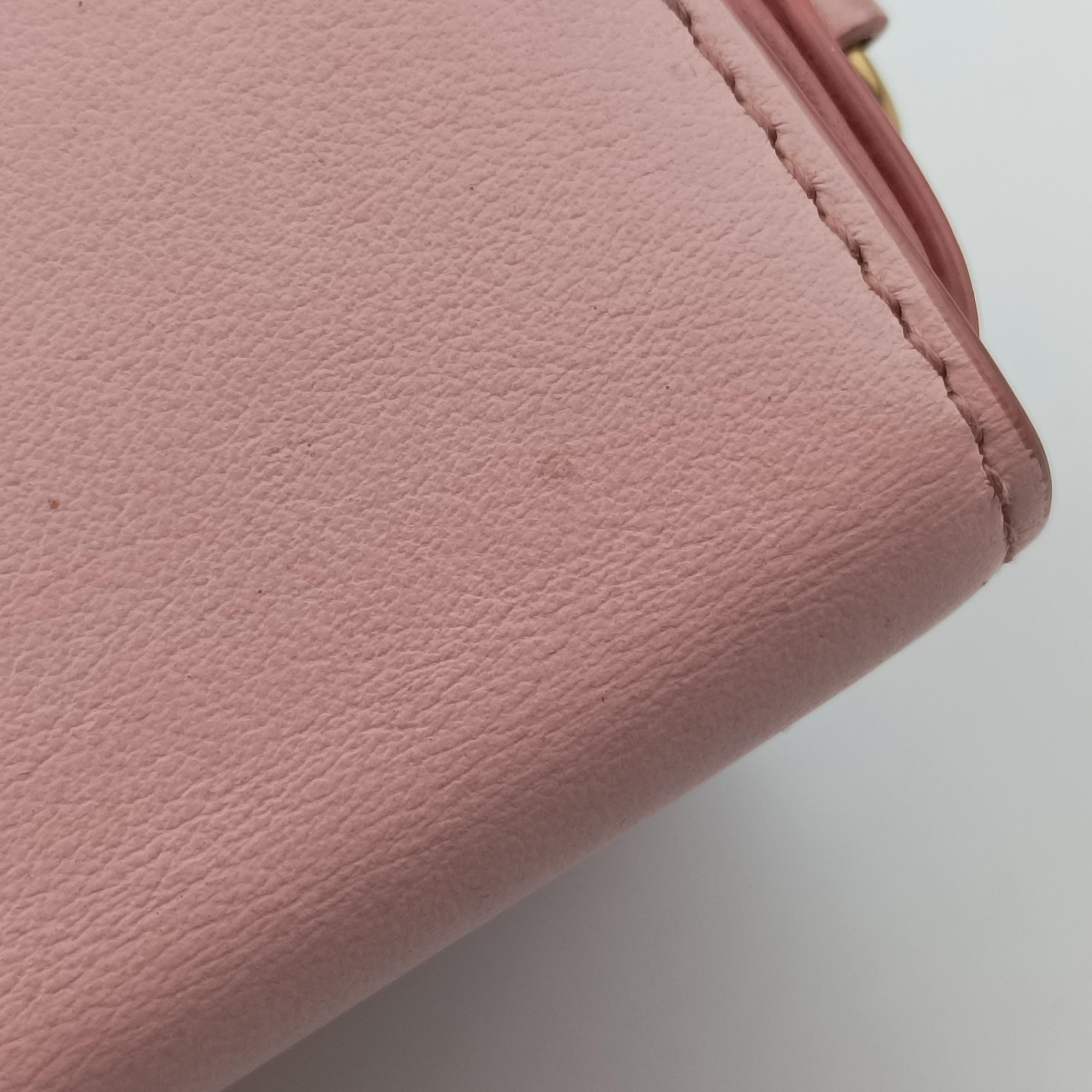 Pre-owned Christian Dior 30 MONTAIGNE Pink x Light Pink Leather  shoulderbag | stylenewstar