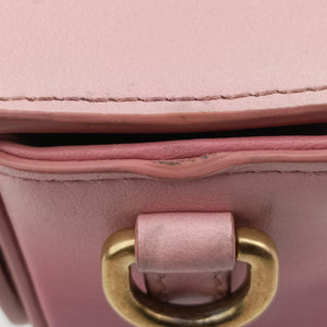Pre-owned Christian Dior 30 MONTAIGNE Pink x Light Pink Leather  shoulderbag | stylenewstar