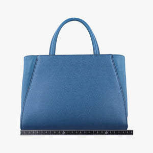 Secondhand Fendi Petite 2 JOURS Blue Leather 8BH253 shoulderbag | stylenewstar