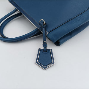 Secondhand Fendi Petite 2 JOURS Blue Leather 8BH253 shoulderbag | stylenewstar