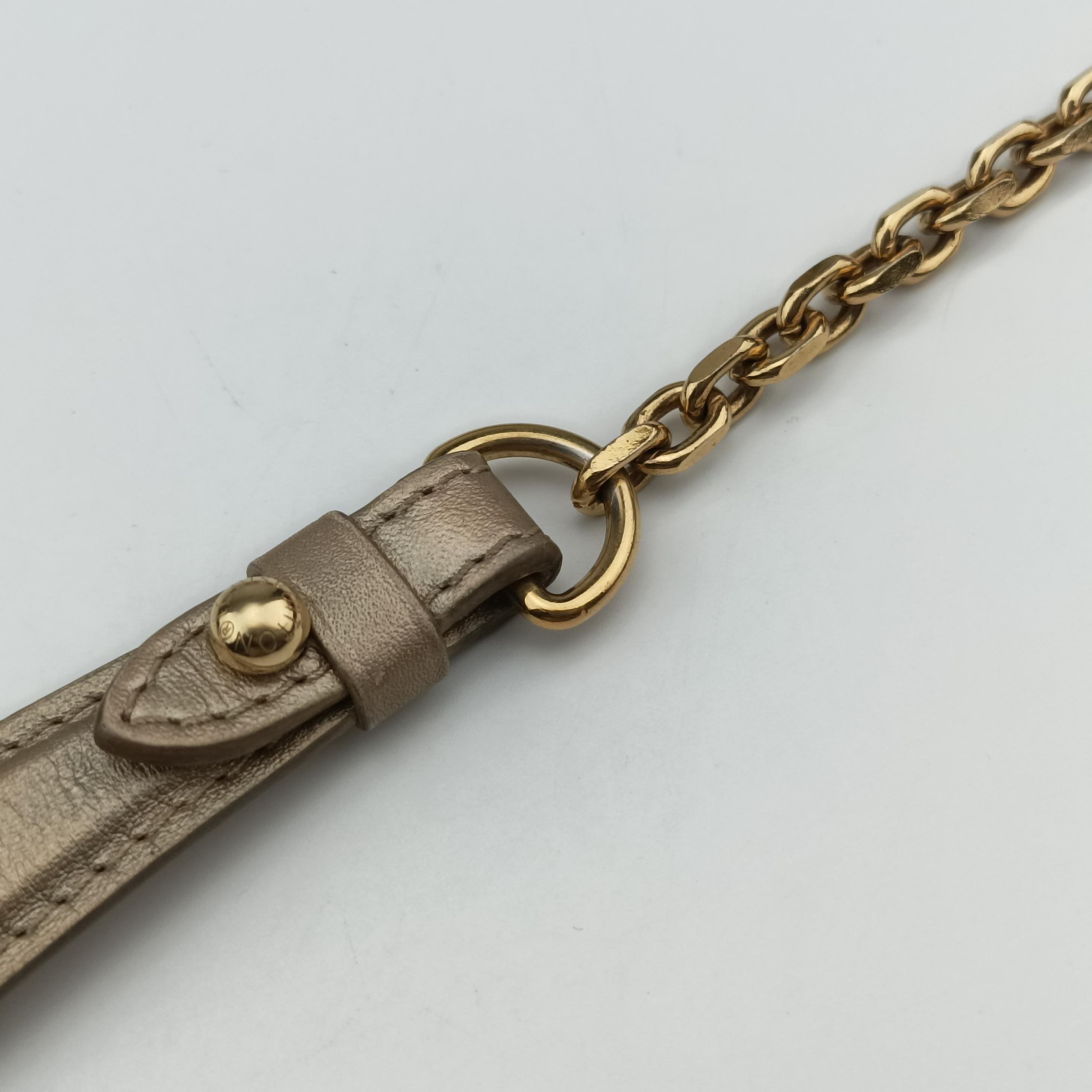 Pre-owned Louis Vuitton Love Note golden×silver Leather M54504 shoulderbag | stylenewstar