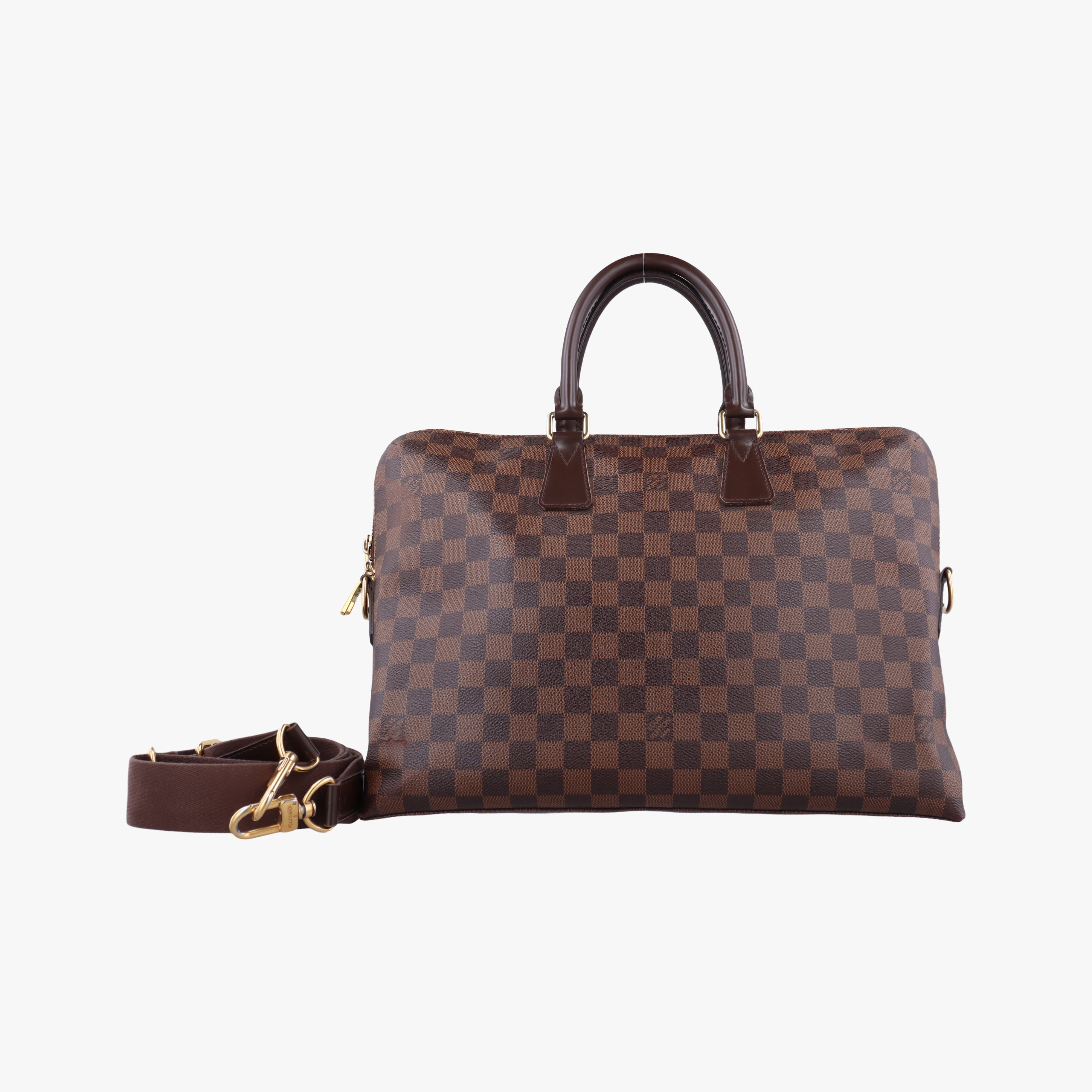 Pre-owned Louis Vuitton Porte de Cumin Jules EBENE Damier Canvas N42242 shoulderbag | stylenewstar