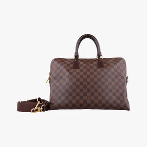 Pre-owned Louis Vuitton Porte de Cumin Jules EBENE Damier Canvas N42242 shoulderbag | stylenewstar