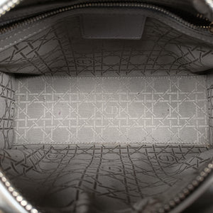 Pre-owned Christian Dior Lady Dior Silver lambskin  shoulderbag | stylenewstar