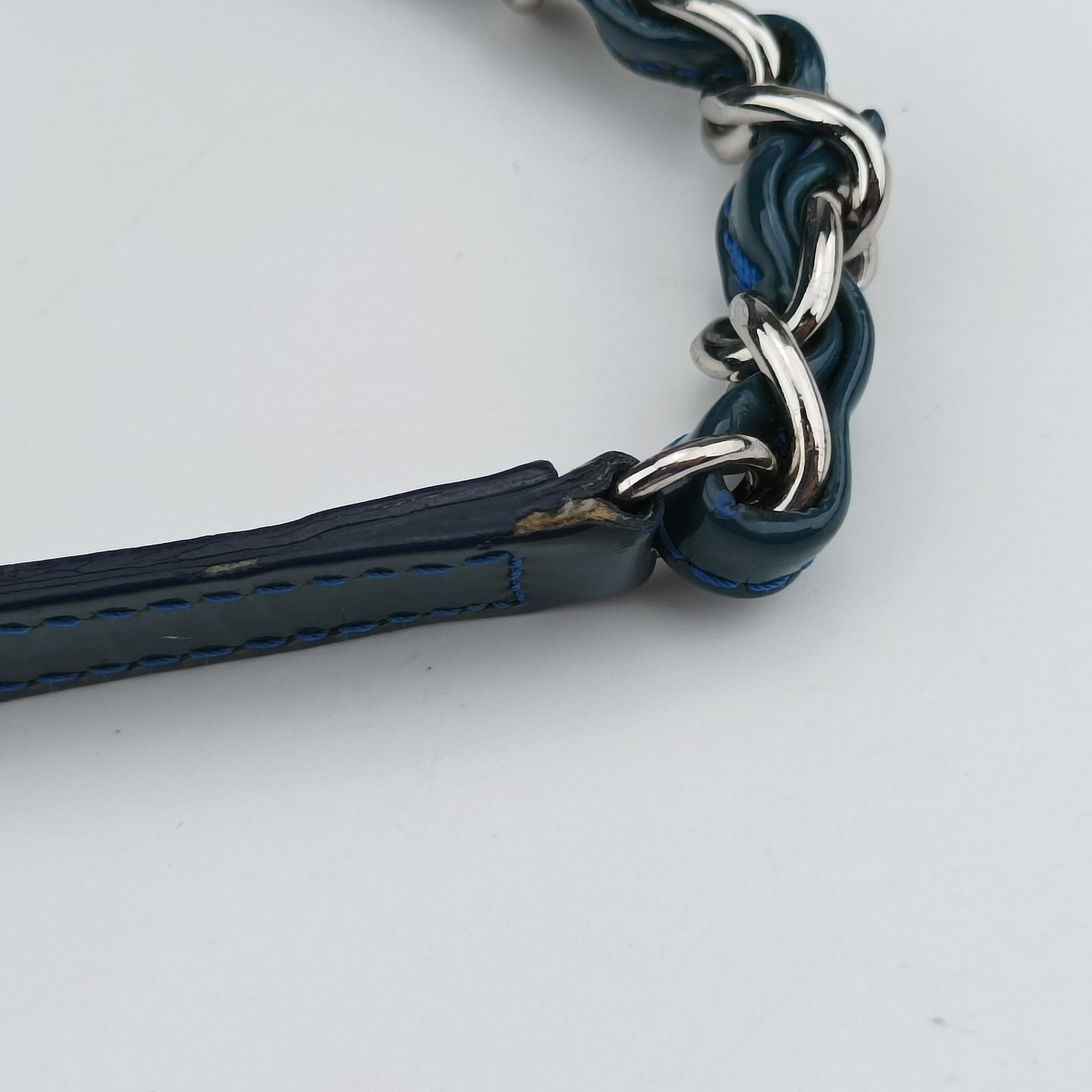 Vintage Chanel Mademoiselle Bowling Blue Patent A50556 shoulderbag | stylenewstar