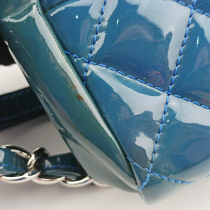 Vintage Chanel Mademoiselle Bowling Blue Patent A50556 shoulderbag | stylenewstar