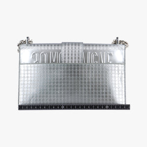 Pre-owned Christian Dior 30 Montaigne Silver Leather  shoulderbag | stylenewstar