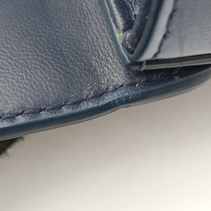 Vintage Christian Dior 30 Montaigne Box Blue leather  shoulderbag | stylenewstar