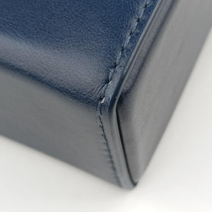 Vintage Christian Dior 30 Montaigne Box Blue leather  shoulderbag | stylenewstar