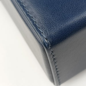 Vintage Christian Dior 30 Montaigne Box Blue leather  shoulderbag | stylenewstar