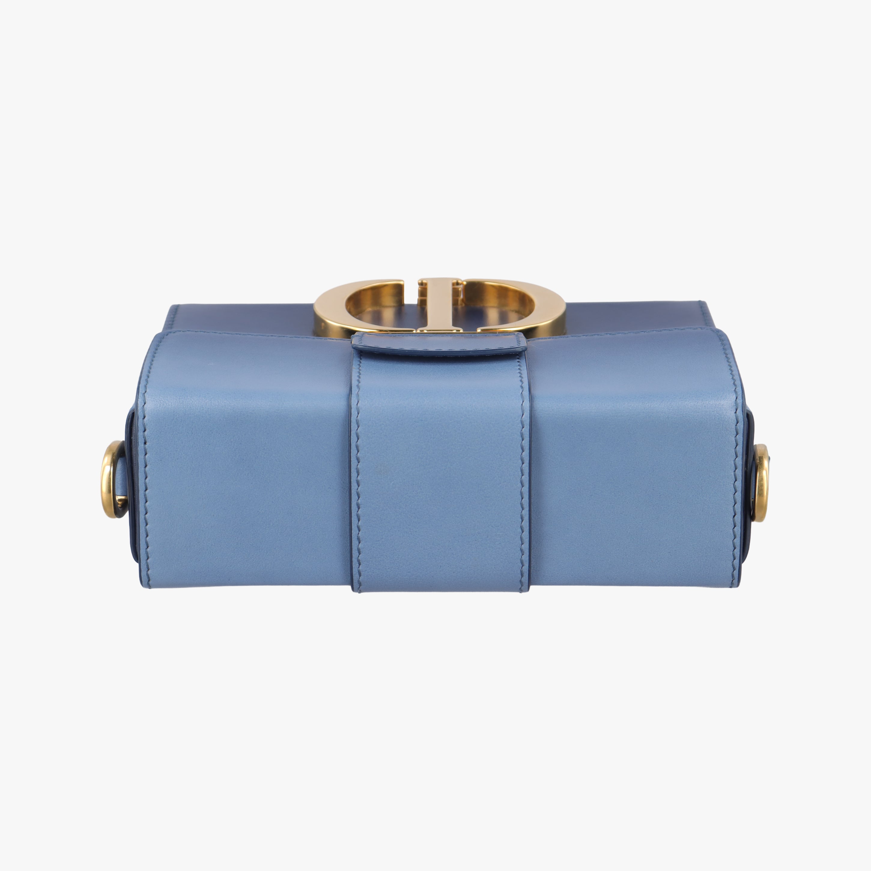 Vintage Christian Dior 30 Montaigne Box Blue leather  shoulderbag | stylenewstar