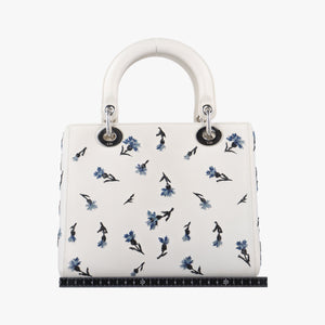 Vintage Christian Dior Lady Dior Flower Medium White×Multicolour leather  shoulderbag | stylenewstar