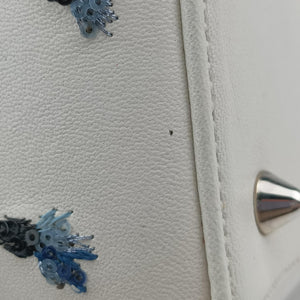 Vintage Christian Dior Lady Dior Flower Medium White×Multicolour leather  shoulderbag | stylenewstar
