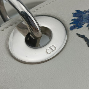 Vintage Christian Dior Lady Dior Flower Medium White×Multicolour leather  shoulderbag | stylenewstar