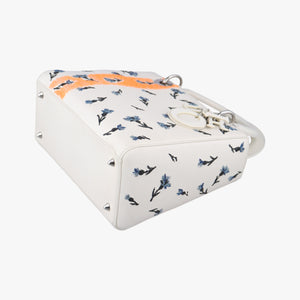 Vintage Christian Dior Lady Dior Flower Medium White×Multicolour leather  shoulderbag | stylenewstar