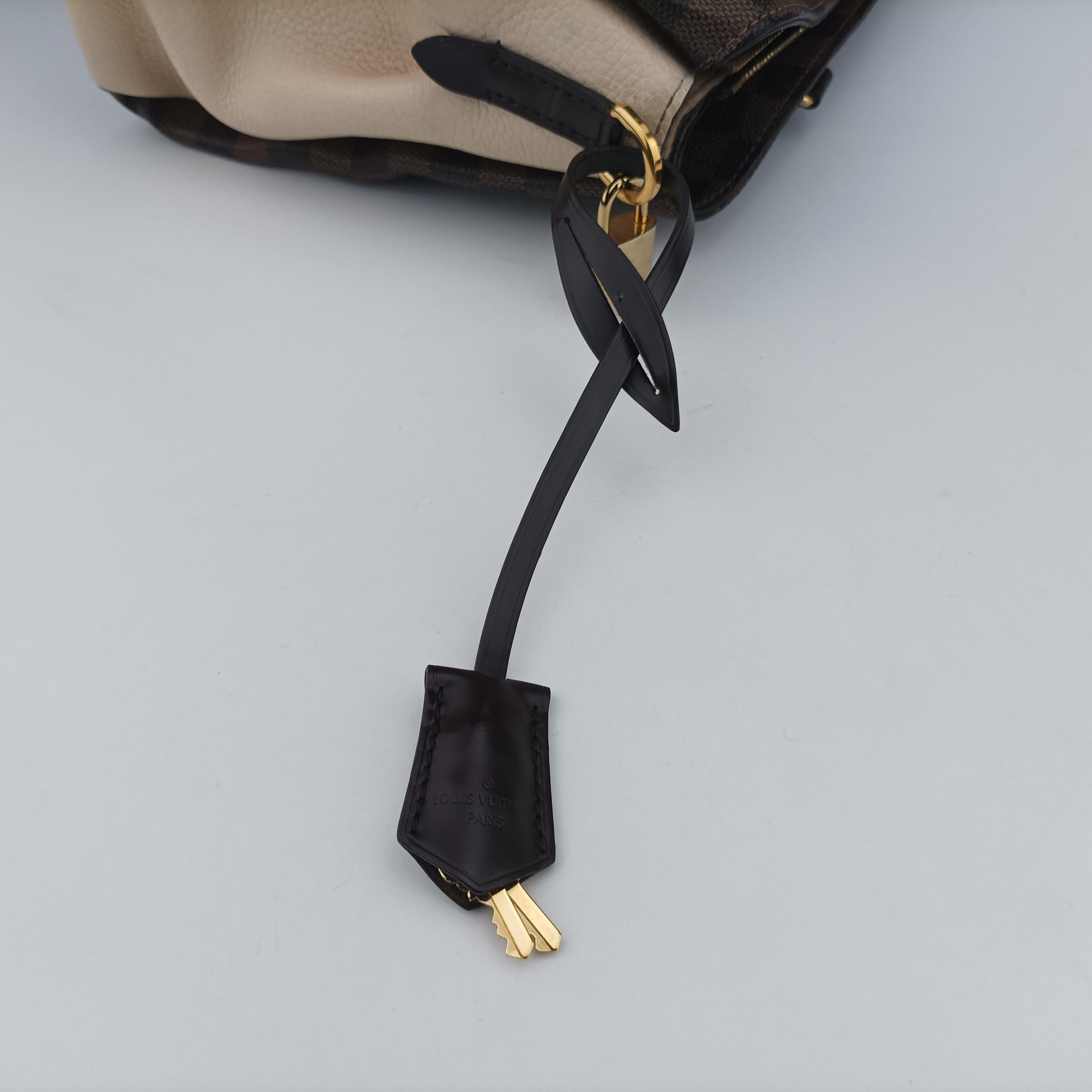 Pre-owned Louis Vuitton Normandy EBENE×Magnolia Damier Canvas N41488 shoulderbag | stylenewstar