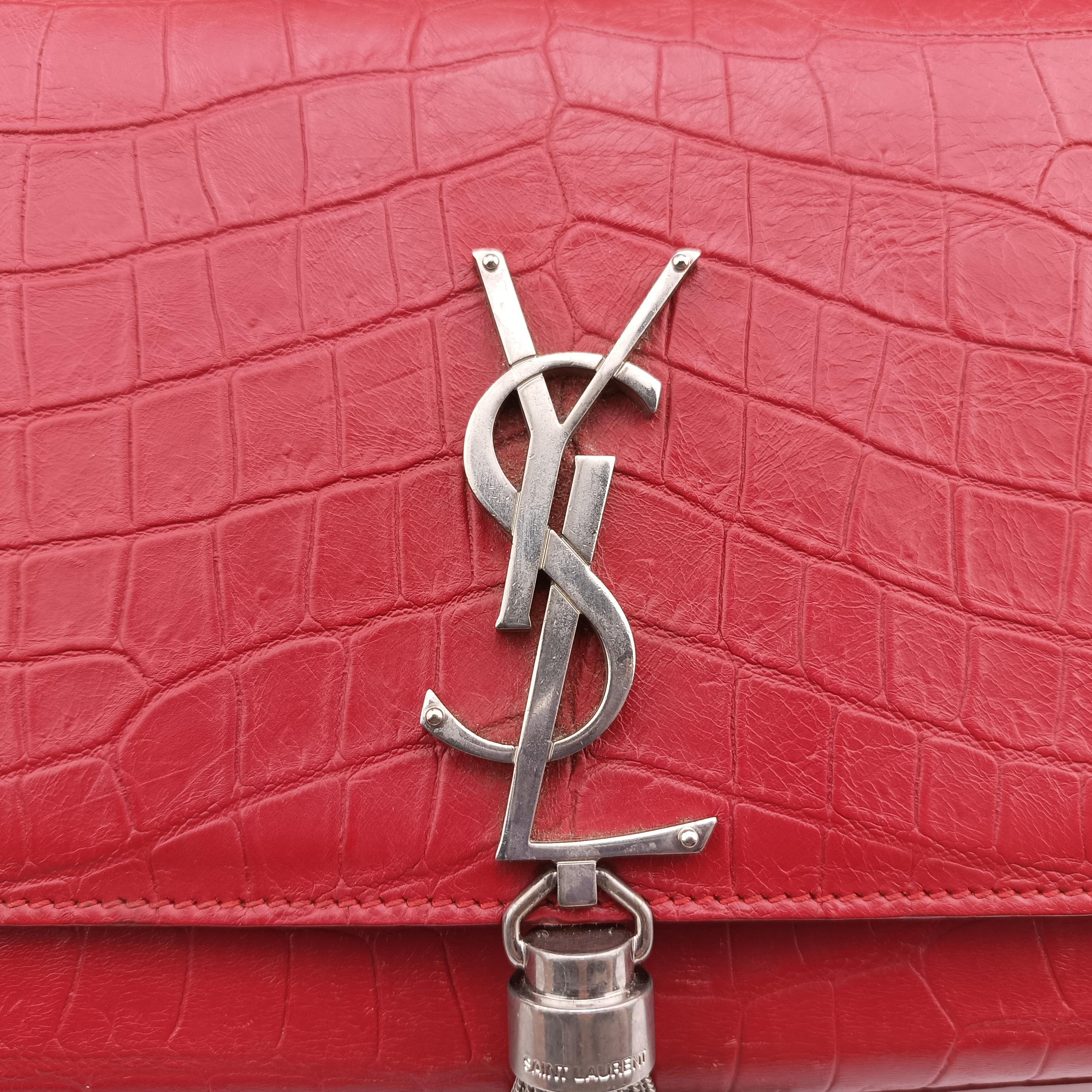 Pre-owned Yves Saint Laurent KATE Red Leather 354119 shoulderbag | stylenewstar