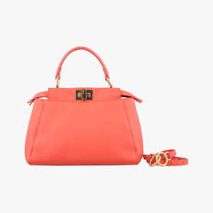 Pre-owned Fendi PEEKABOO Orange Leather 8BN244 shoulderbag | stylenewstar