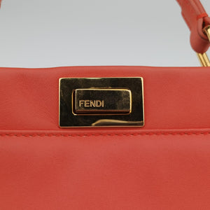Pre-owned Fendi PEEKABOO Orange Leather 8BN244 shoulderbag | stylenewstar
