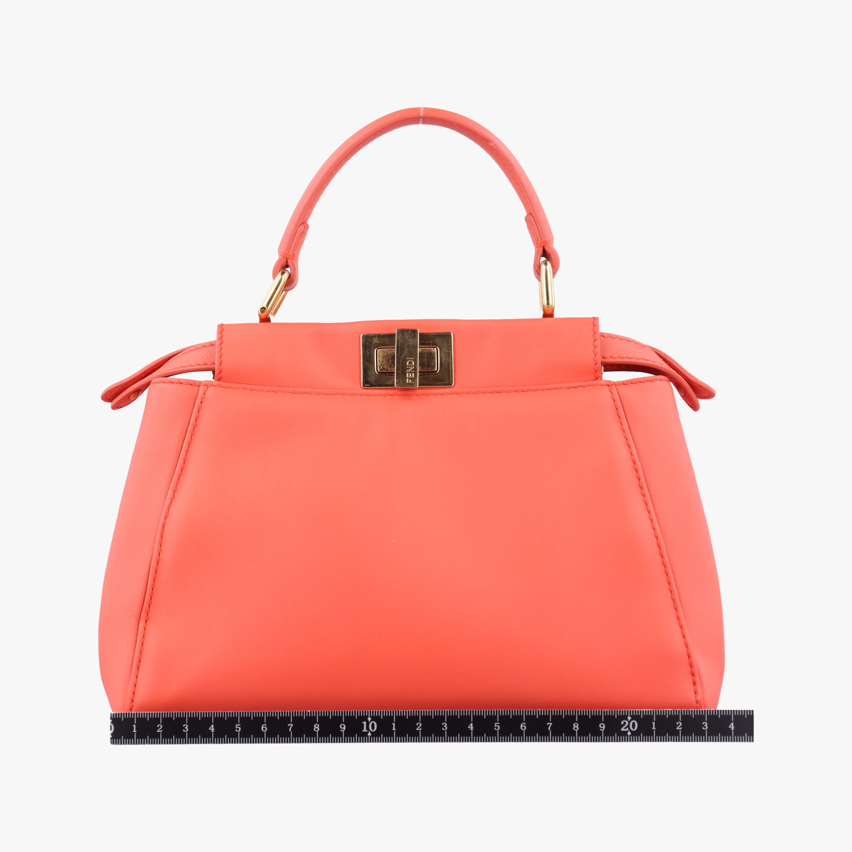 Pre-owned Fendi PEEKABOO Orange Leather 8BN244 shoulderbag | stylenewstar