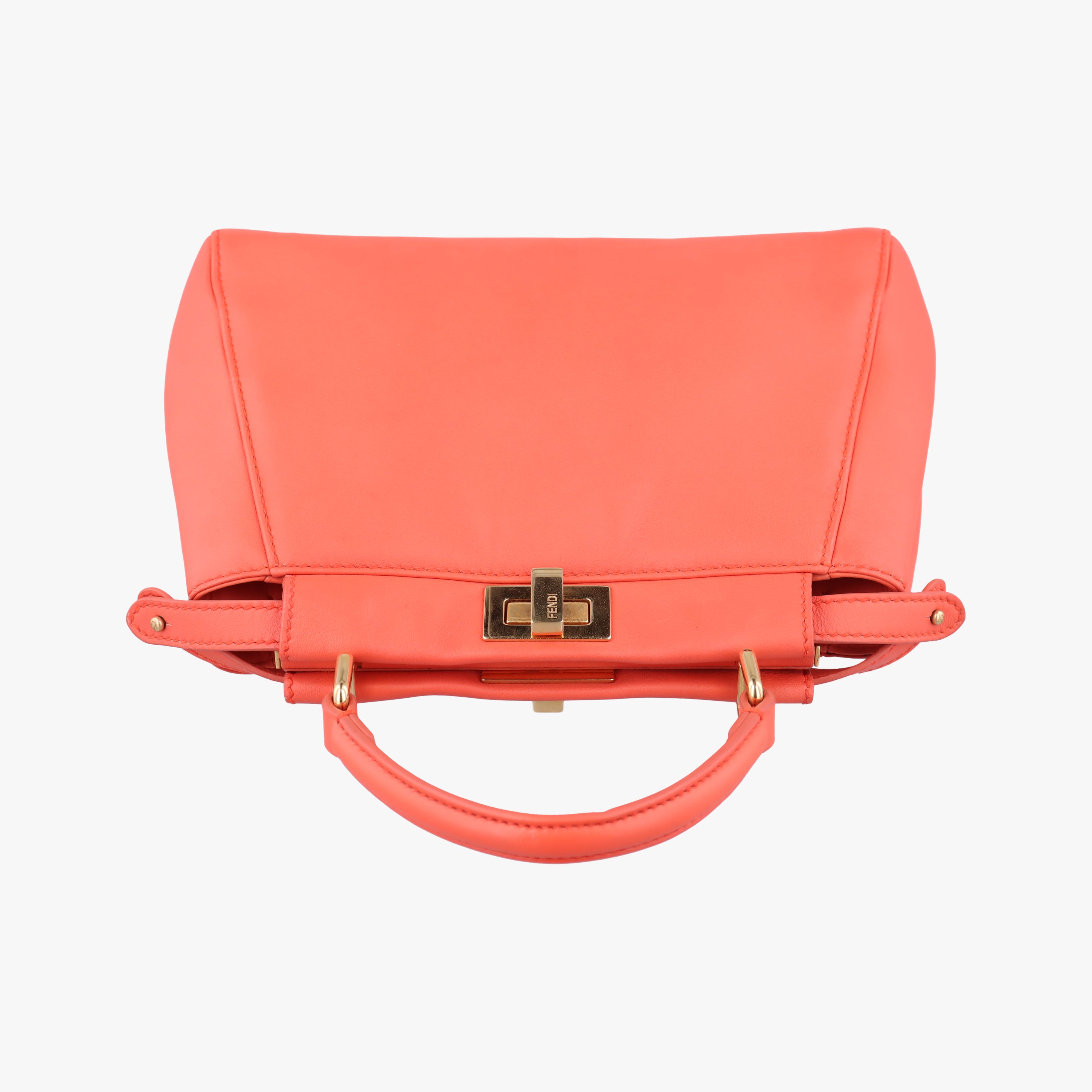 Pre-owned Fendi PEEKABOO Orange Leather 8BN244 shoulderbag | stylenewstar