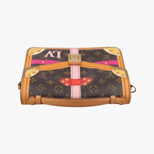 Pre-owned Louis Vuitton Summer Trunk Pochette MéTIS brown×multi Monogram Canvas M43628 shoulderbag | stylenewstar