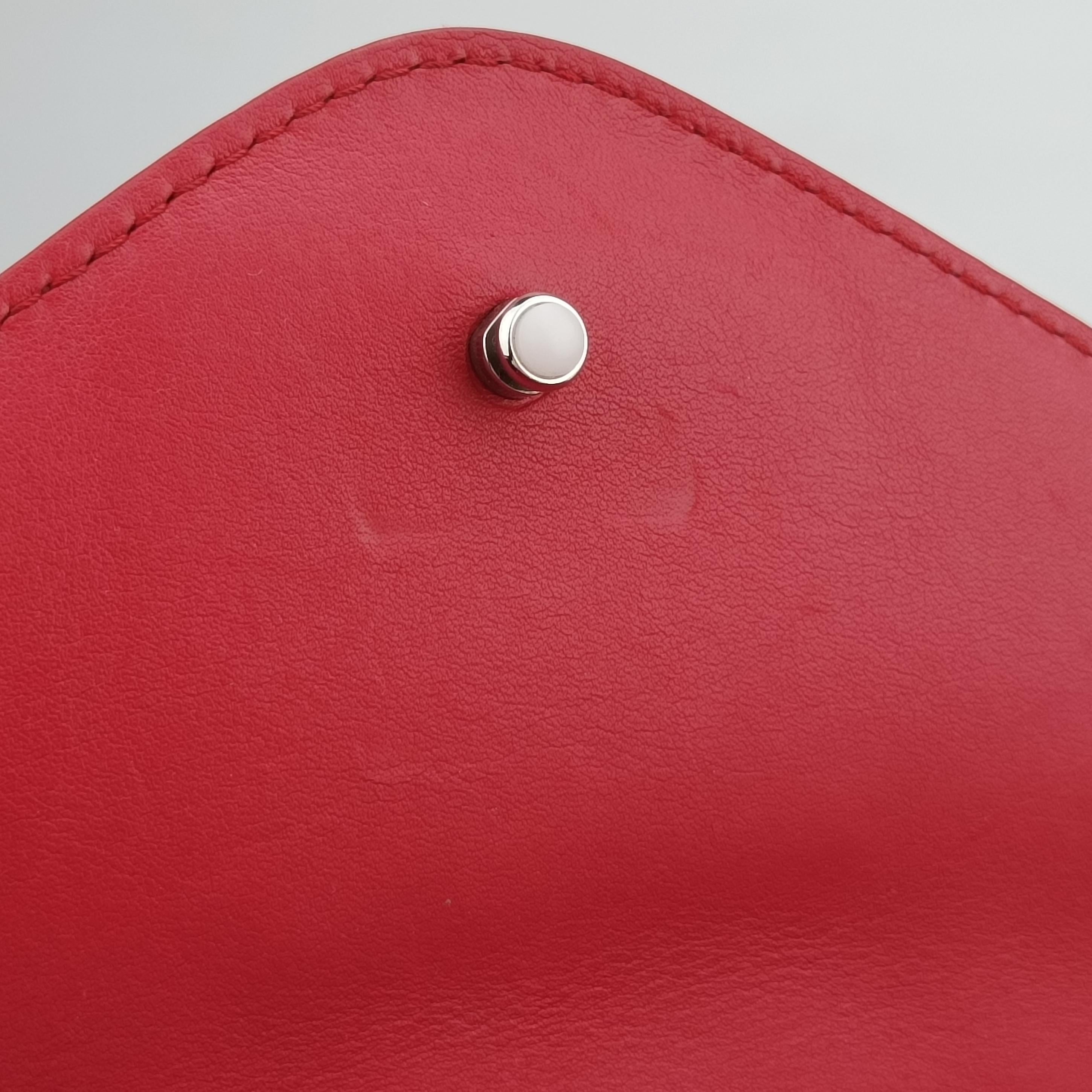 Pre-owned Louis Vuitton NEW WAVE Chain MM Ecarlate Leather M51943 shoulderbag | stylenewstar