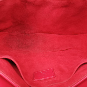 Pre-owned Louis Vuitton NEW WAVE Chain MM Ecarlate Leather M51943 shoulderbag | stylenewstar