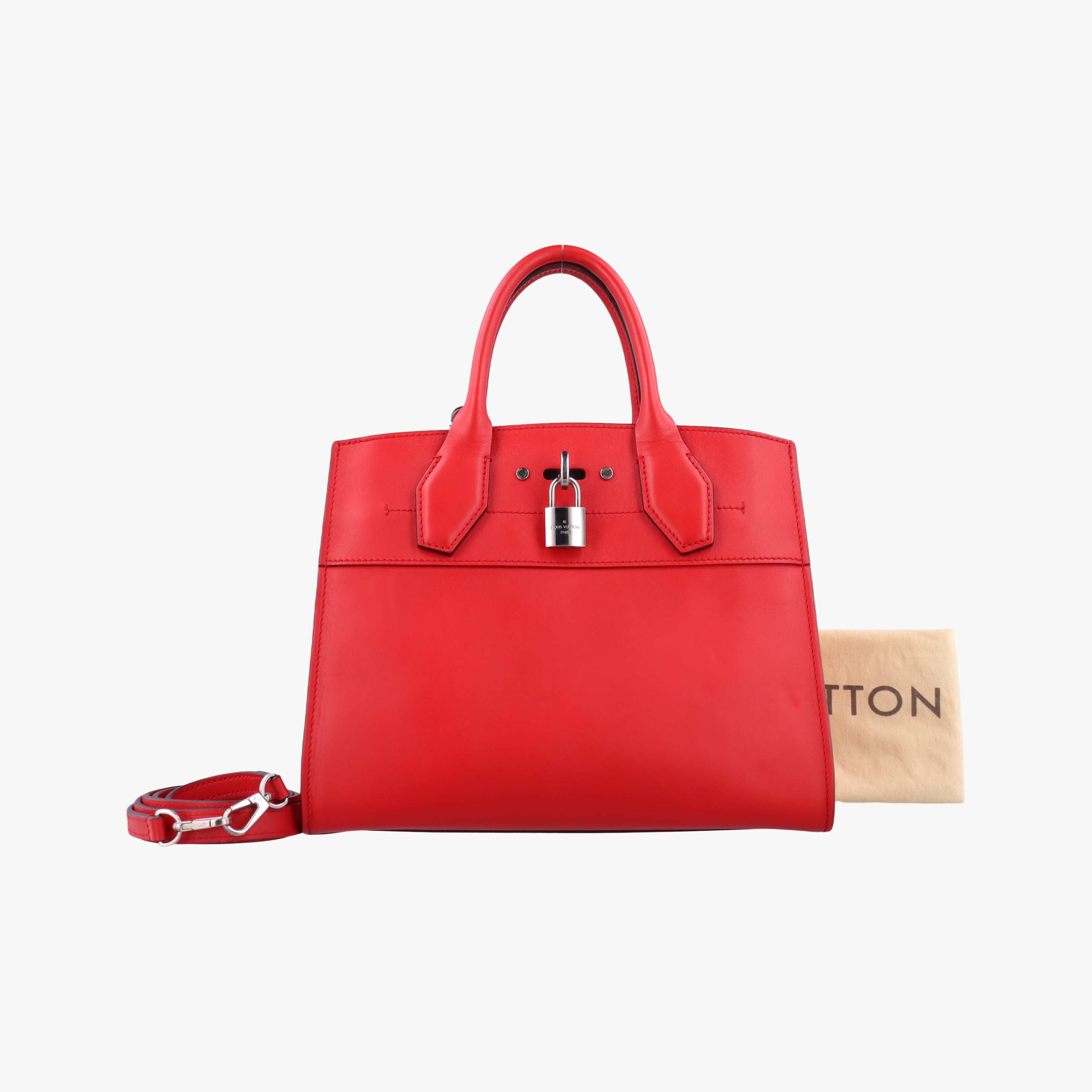 Vintage Louis Vuitton City Steamer MM RUBIS Leather M51027 shoulderbag | stylenewstar