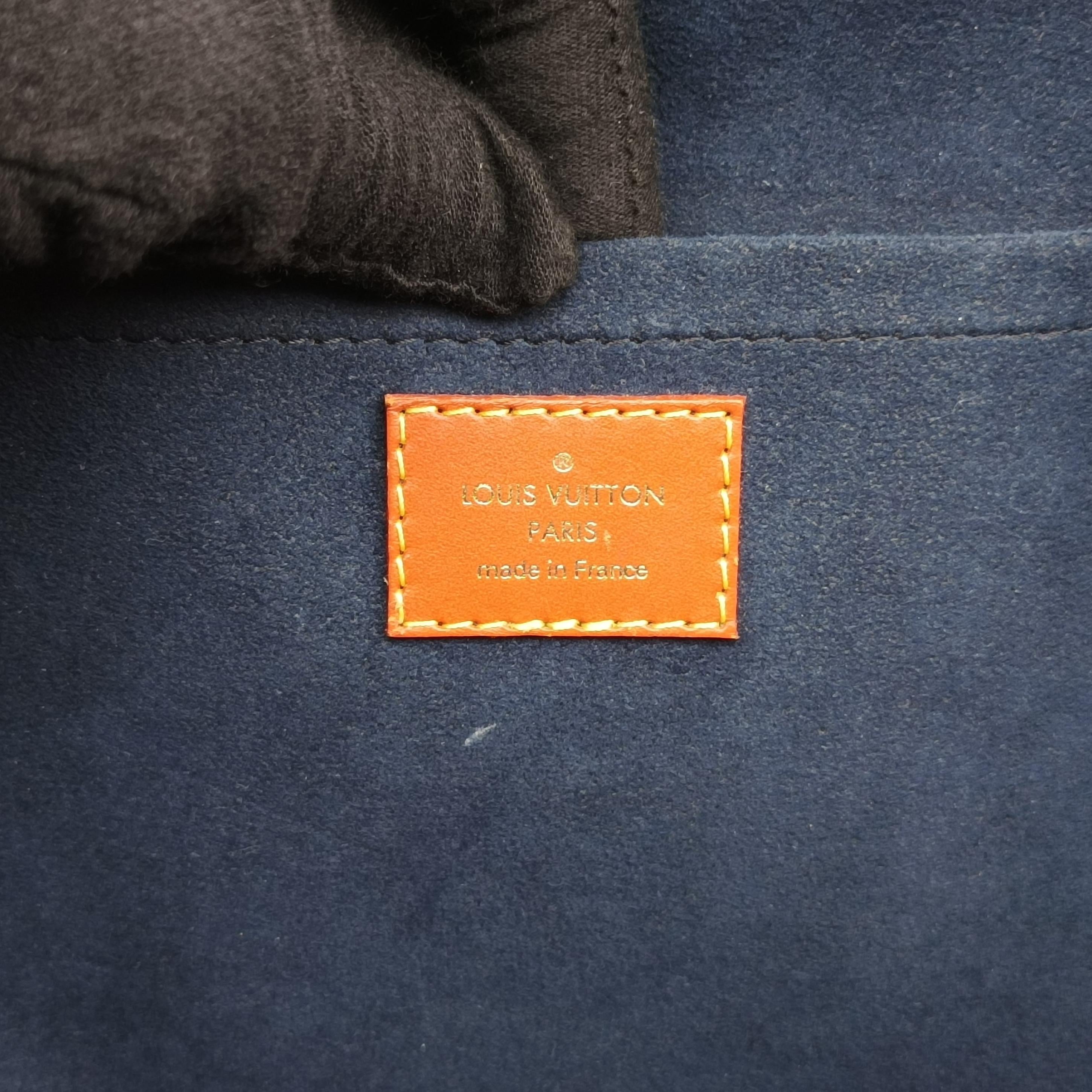 Pre-owned Louis Vuitton Valisette PM Brown × Navy Leather × Monogram Reverse M53782 shoulderbag | stylenewstar